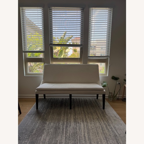Used Arhaus Rhen Natural Fabric Bench for sale on AptDeco