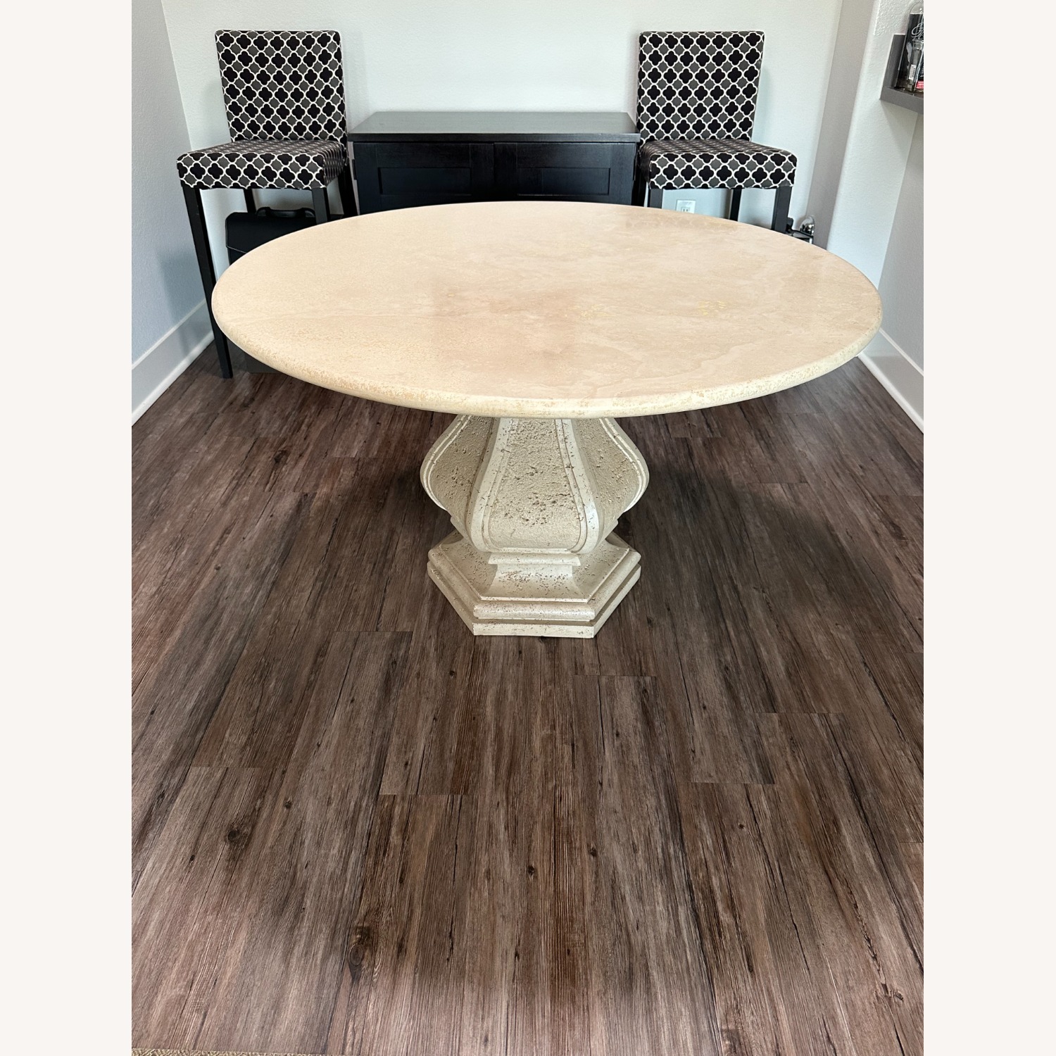 Vintage Kreiss Natural Travertine Dining Table - image-1