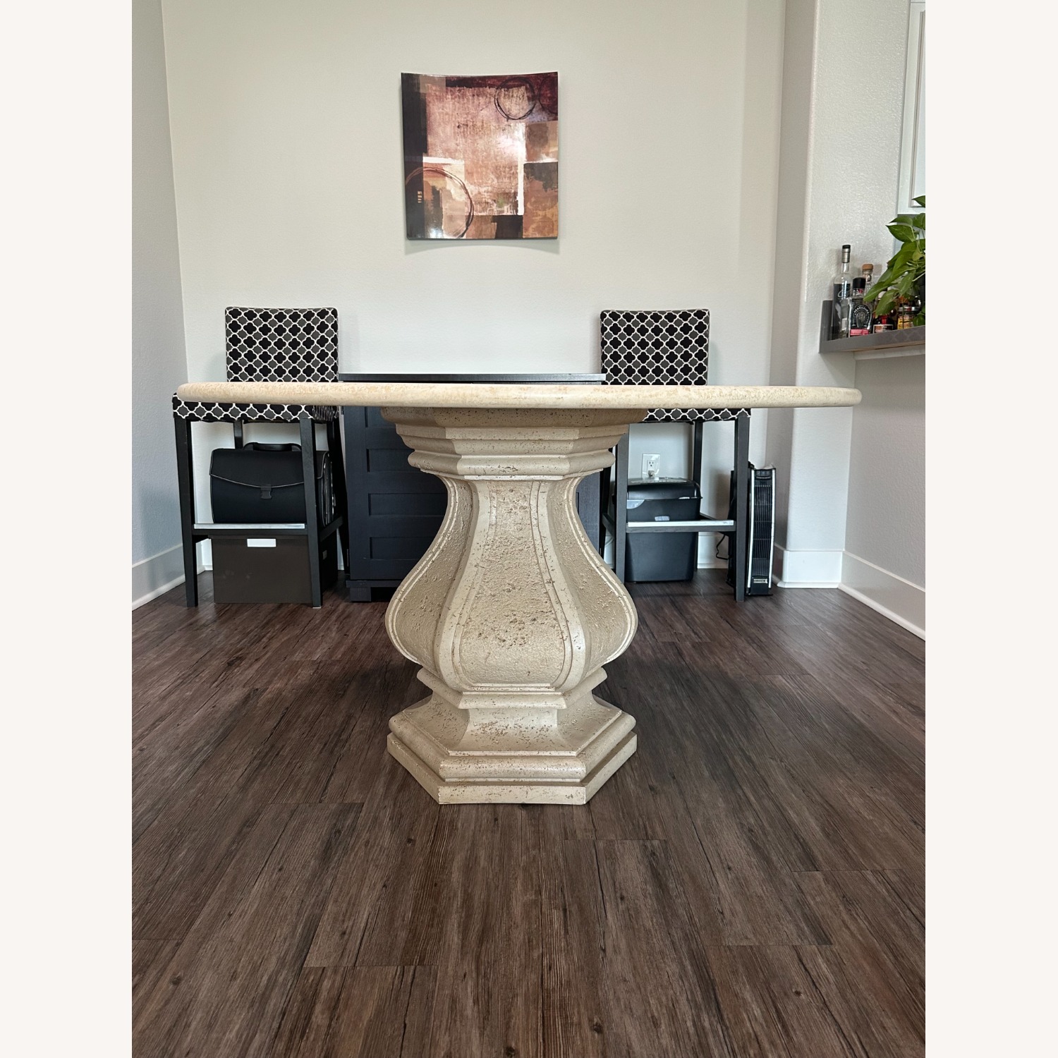 Vintage Kreiss Natural Travertine Dining Table - image-2