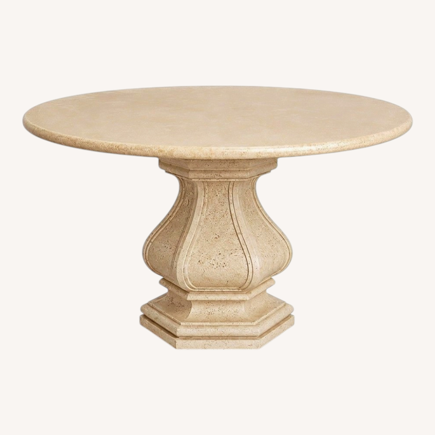 Vintage Kreiss Natural Travertine Dining Table - image-0