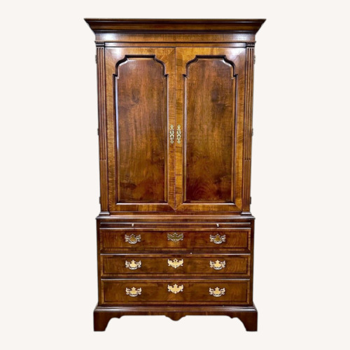 Used Henredon Aston Court Dark Brown Wood Armoire for sale on AptDeco