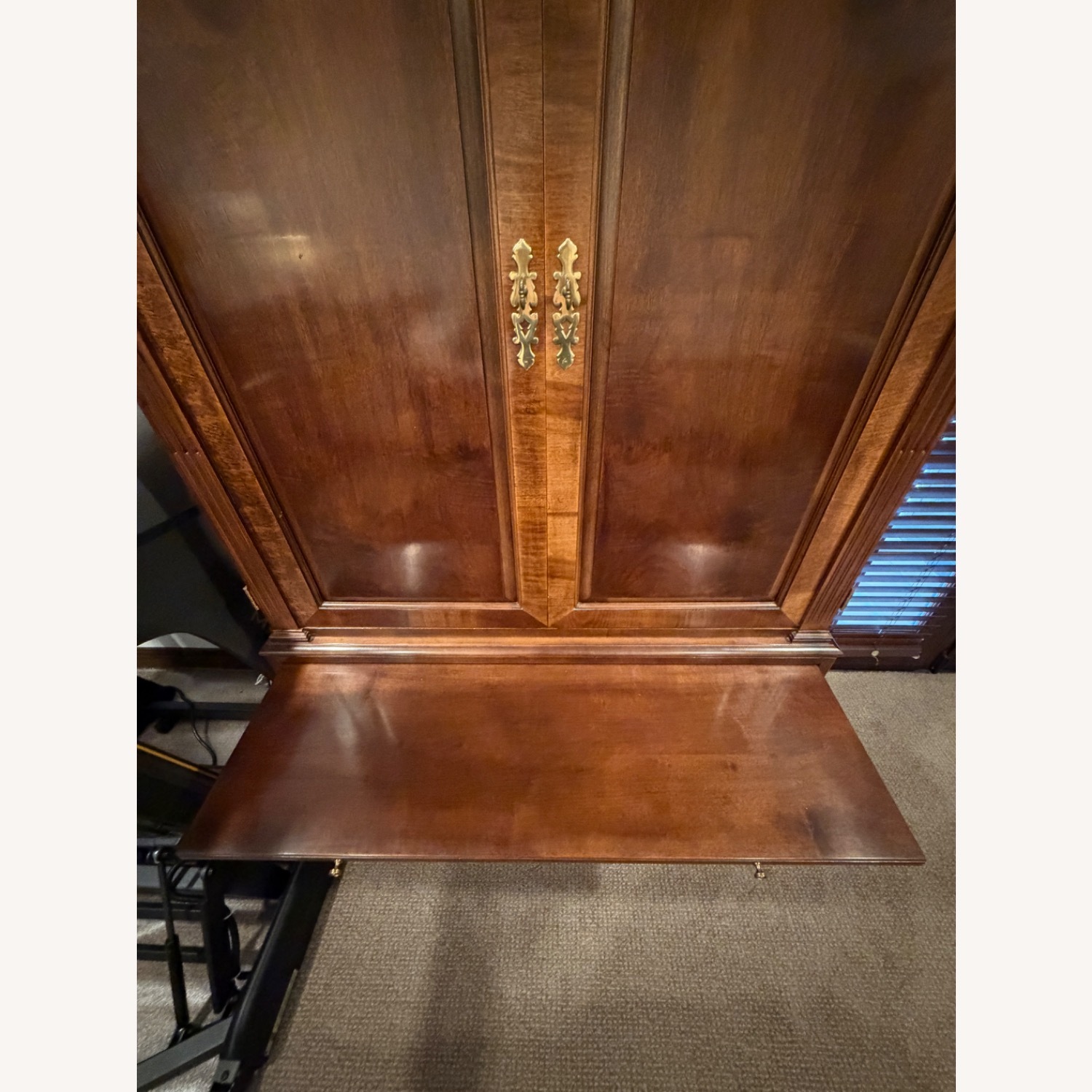 Henredon Aston Court Dark Brown Wood Armoire - image-4