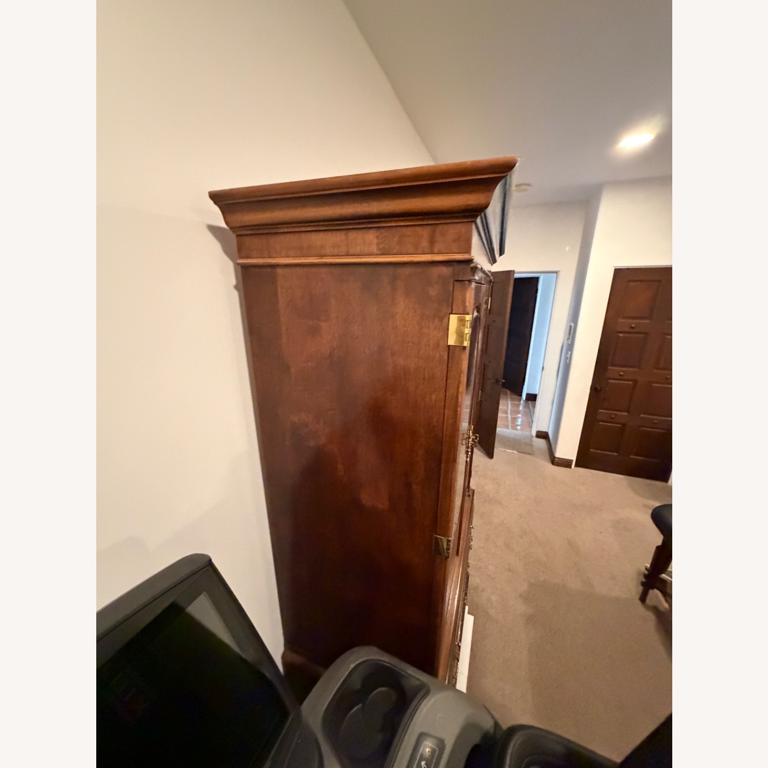 Henredon Aston Court Dark Brown Wood Armoire - image-2