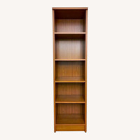 Dark Brown Wood Veneer Bookcase