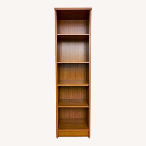 Used Dark Brown Wood Veneer Bookcase for sale on AptDeco