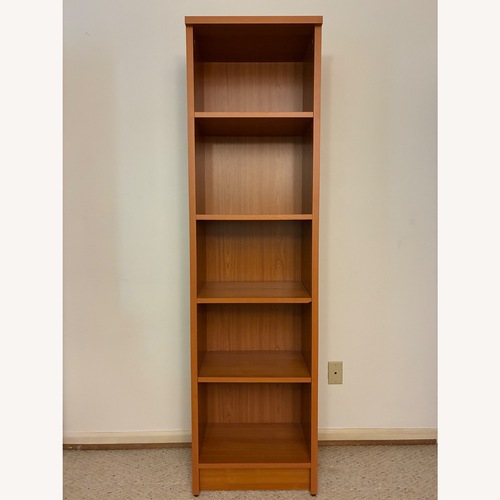 Used Dark Brown Wood Veneer Bookcase for sale on AptDeco