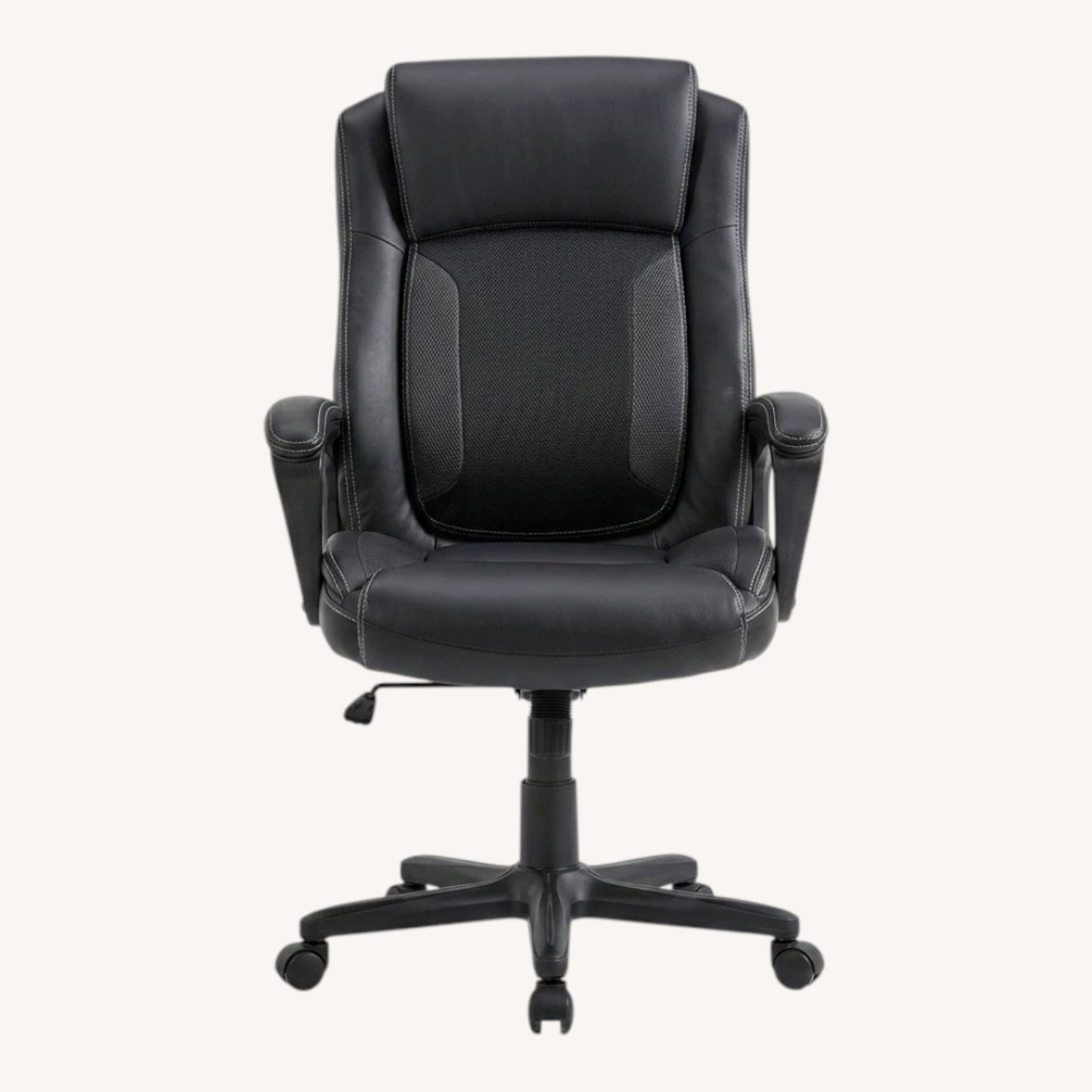 Serta Dark Brown Leather Office Chair - image-0