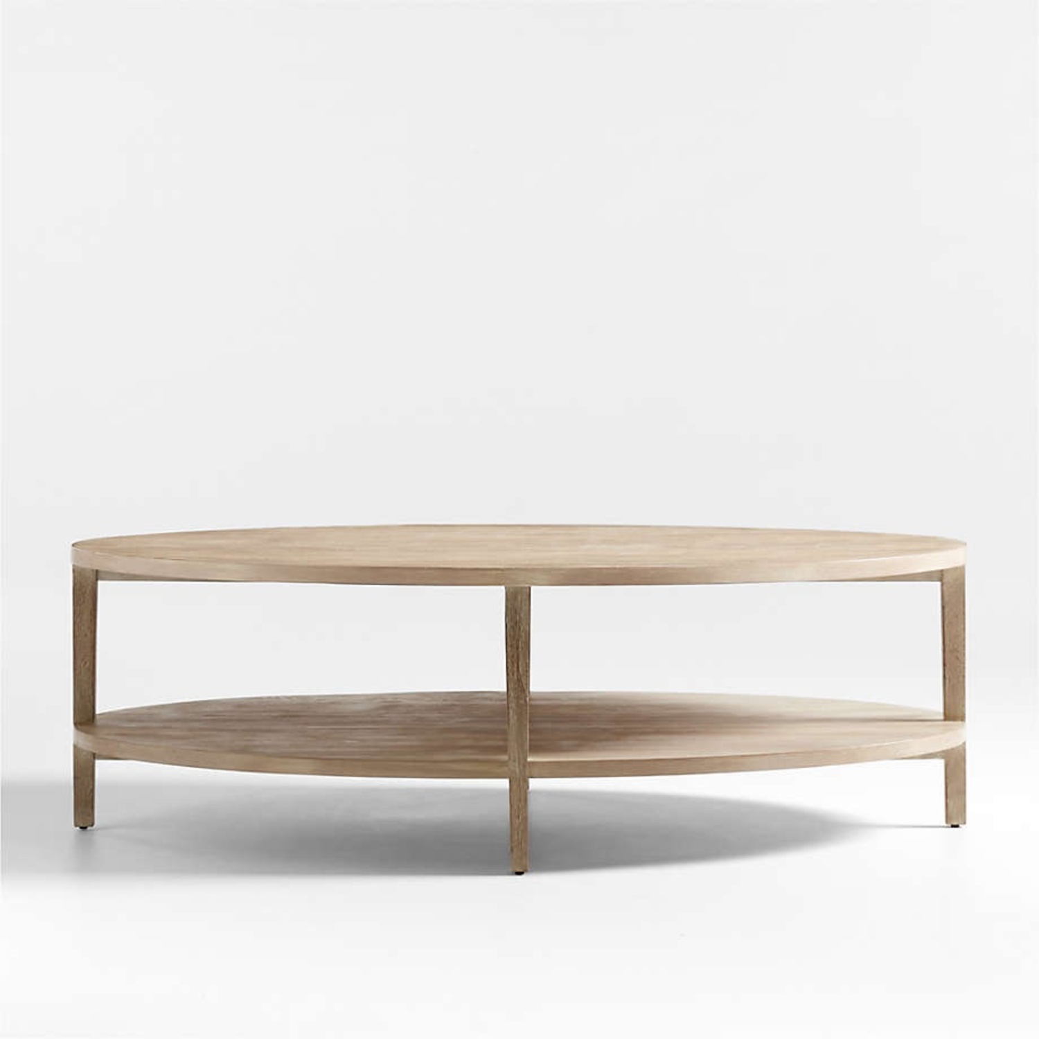 Crate & Barrel Clairemont 60" Oval Coffee Table - image-4