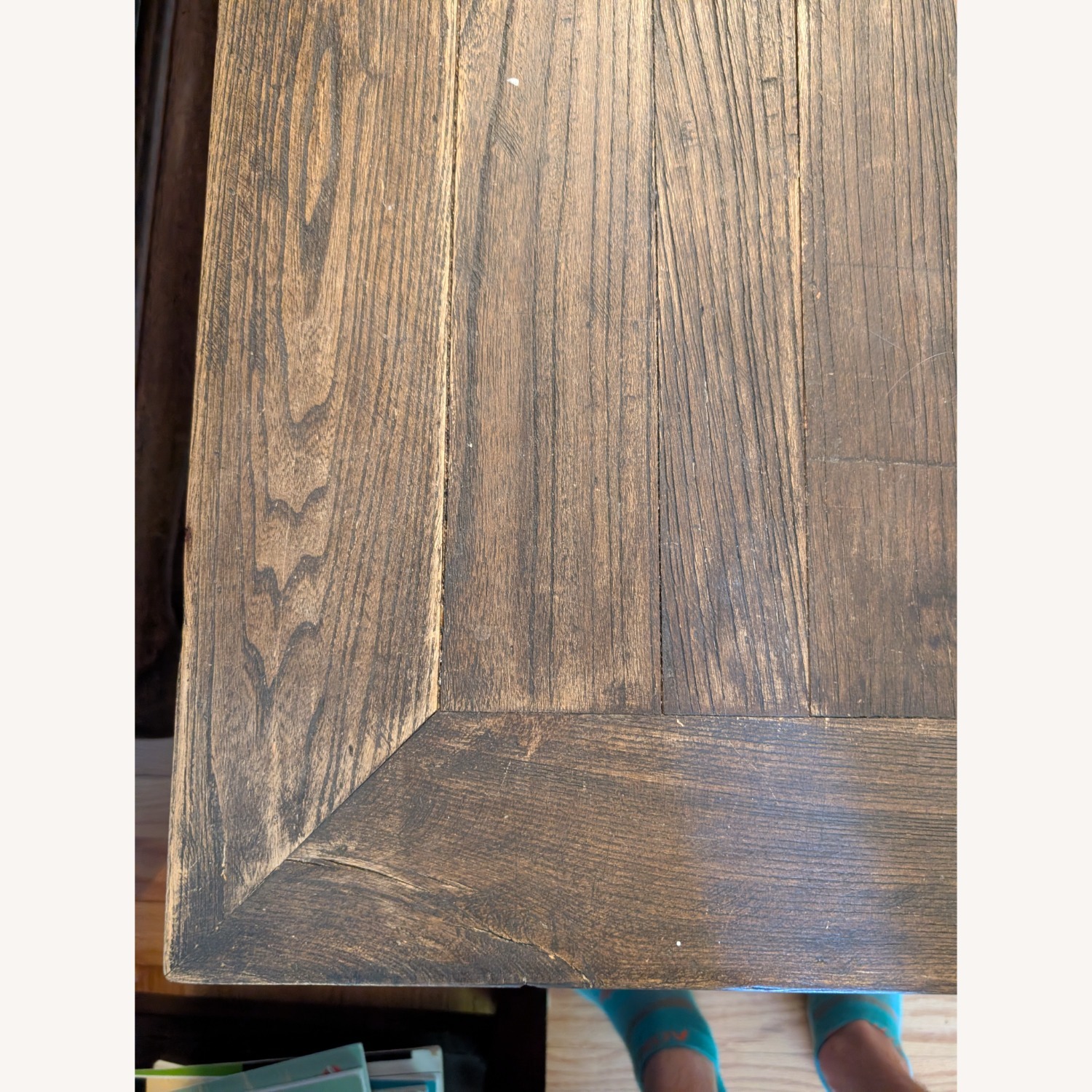 Restoration Hardware Dark Brown Wood Coffee Table - image-2