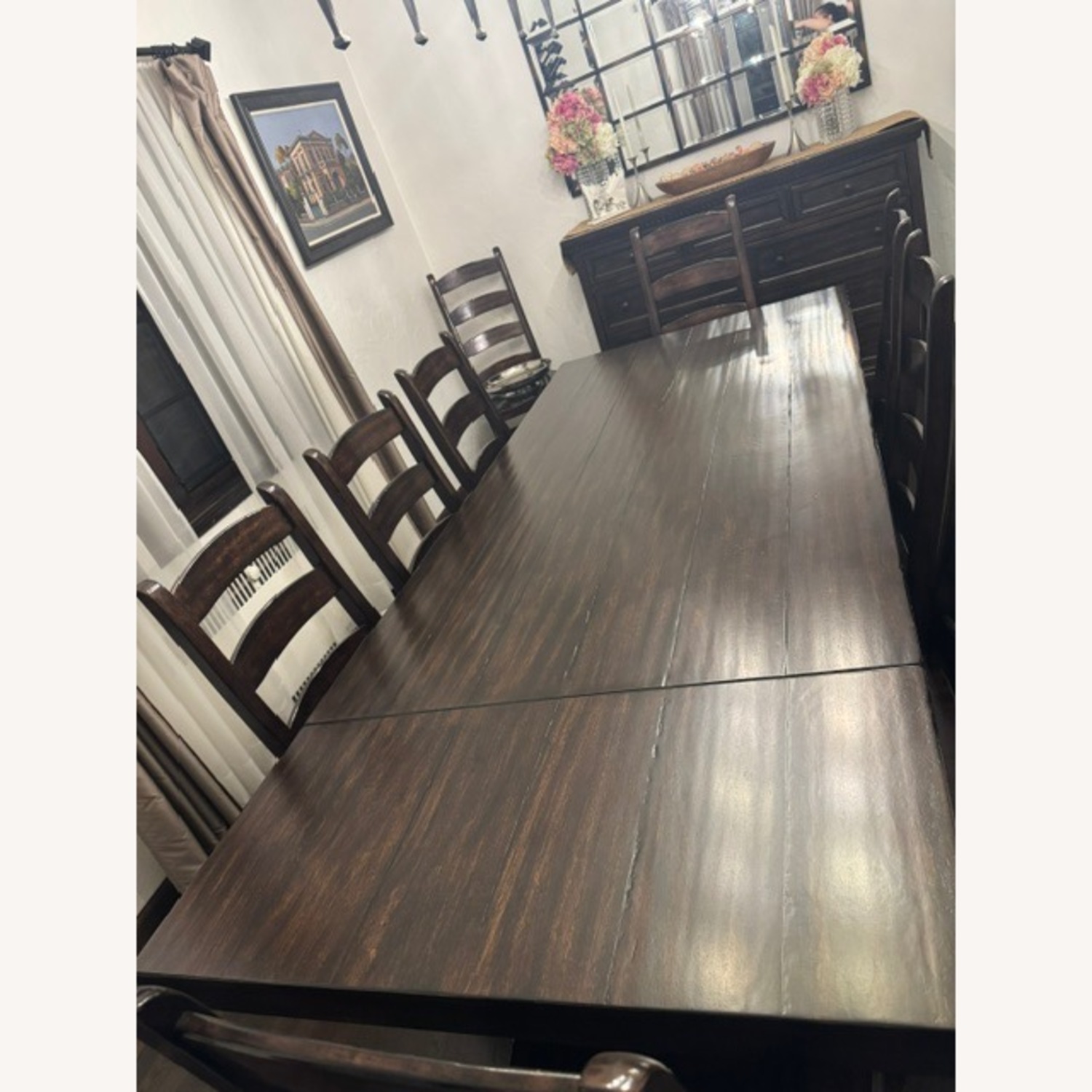Pottery Barn Banks Dark Brown Wood Dining Sets - image-6