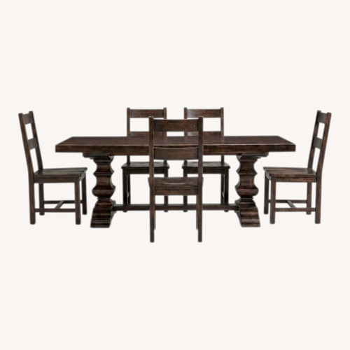 Used Pottery Barn Banks Dark Brown Wood Dining Sets for sale on AptDeco