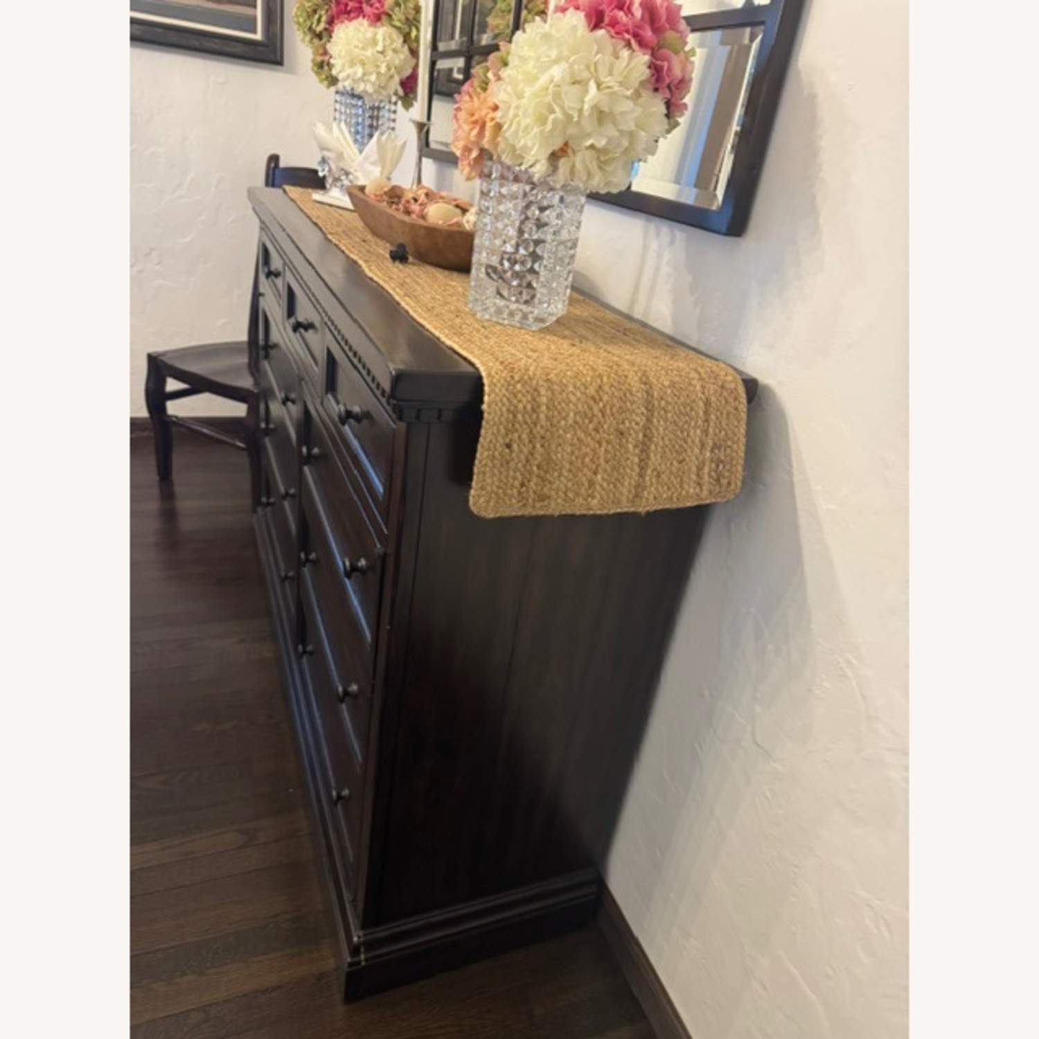 Pottery Barn Banks Dark Brown Wood Dining Sets - image-3