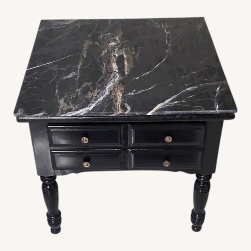 Used Black Marble Side Table Set for sale on AptDeco