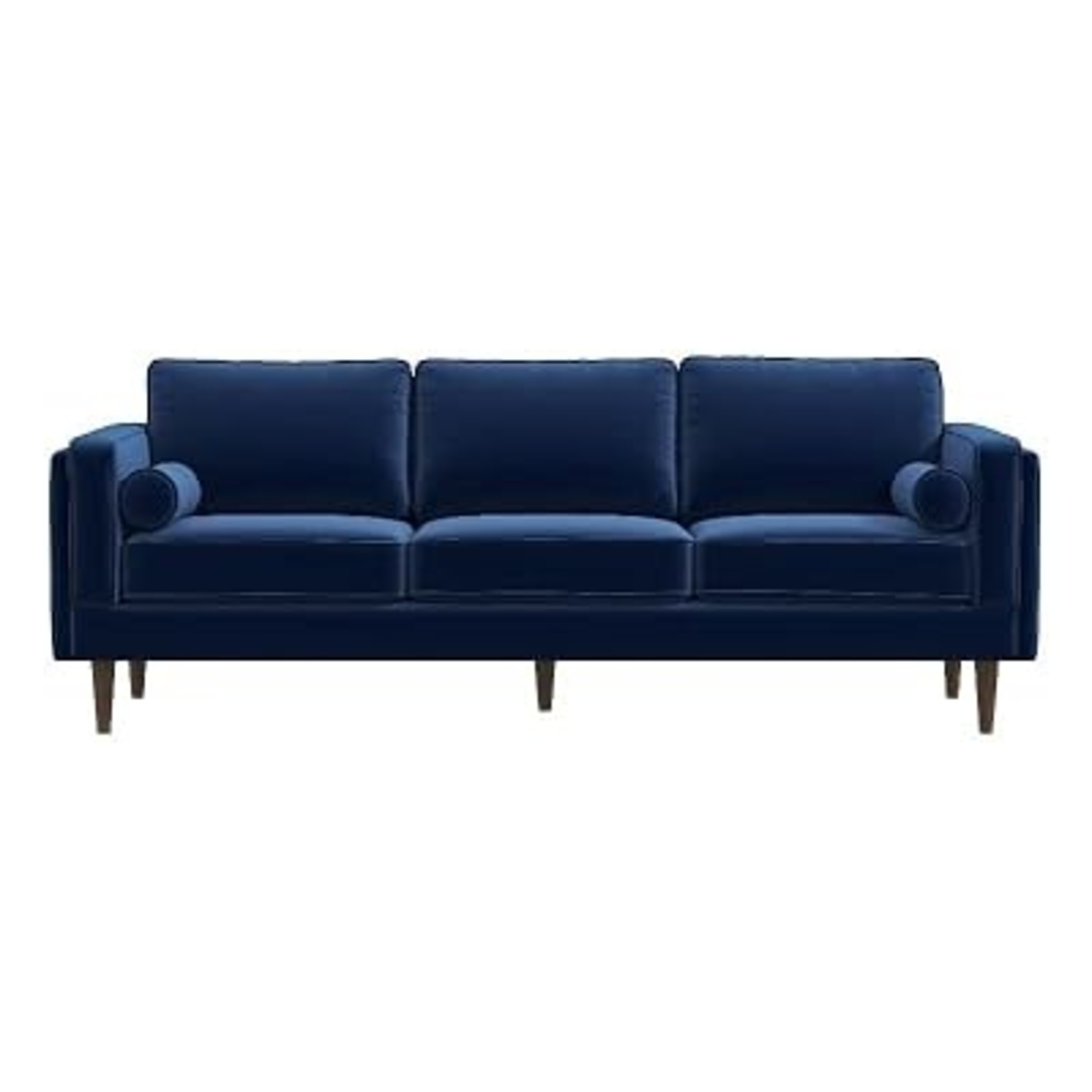 AllModern Blue Velvet Sofa - image-5