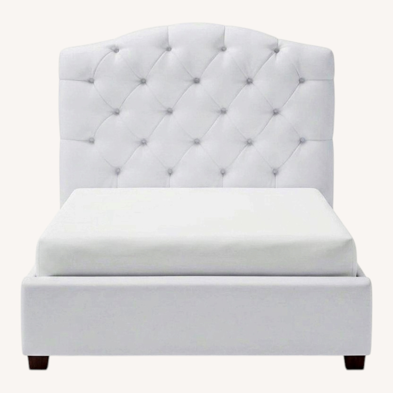 Pottery Barn Teen Eliza White Fabric Twin Bed - image-0