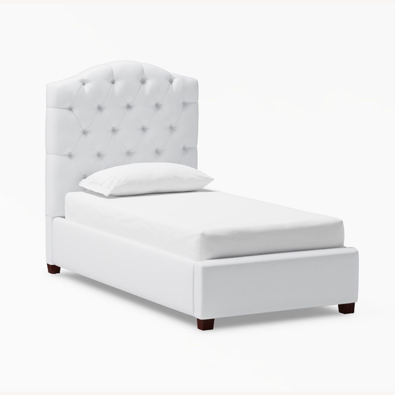Pottery Barn Teen Eliza White Fabric Twin Bed - image-1