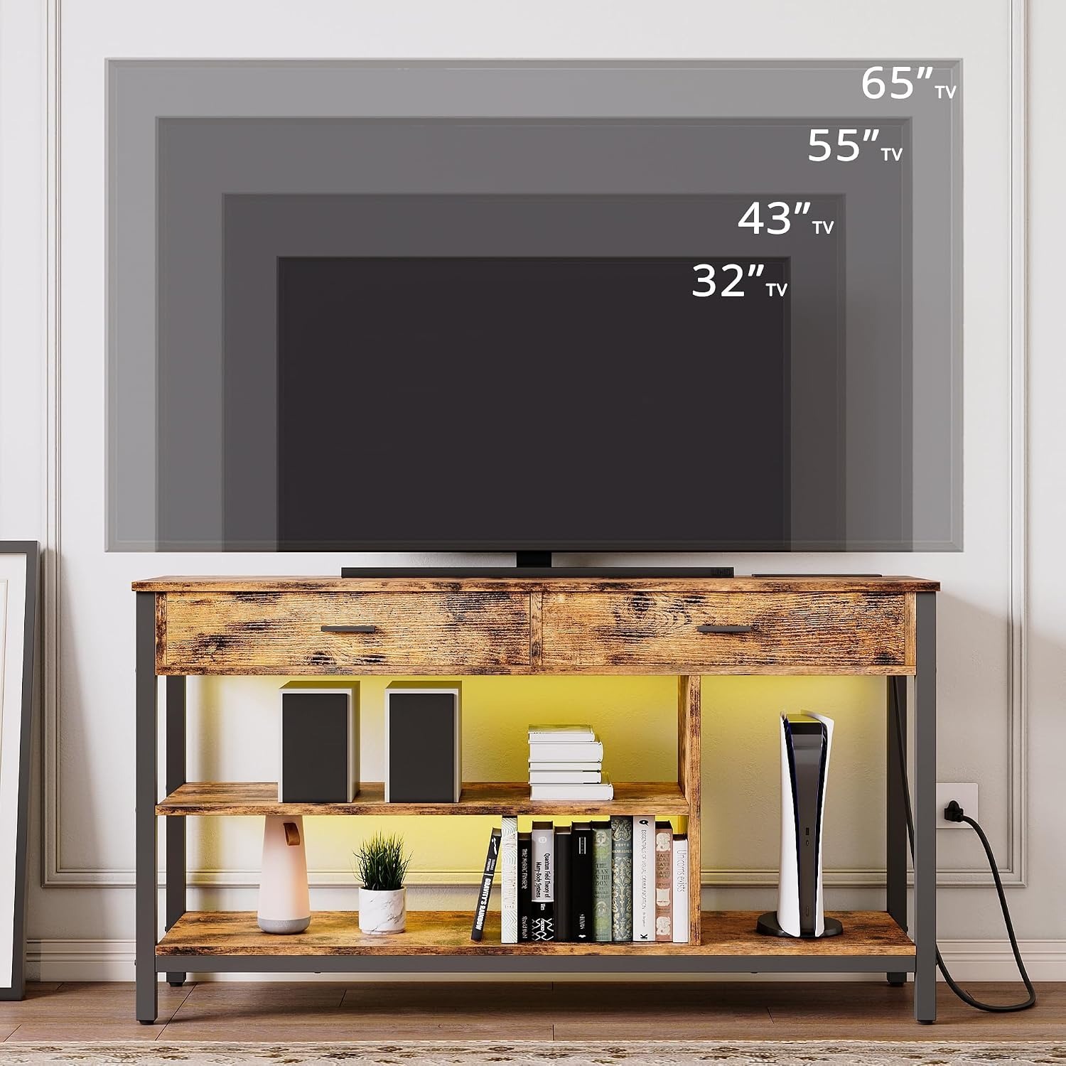 IRONCK Entertainment Center (Vintage Brown) - image-4