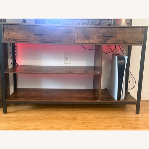 Used IRONCK Entertainment Center (Vintage Brown) for sale on AptDeco