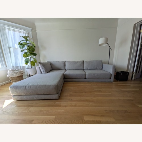 Used West Elm Light Gray Fabric 3+ Piece Sectional for sale on AptDeco