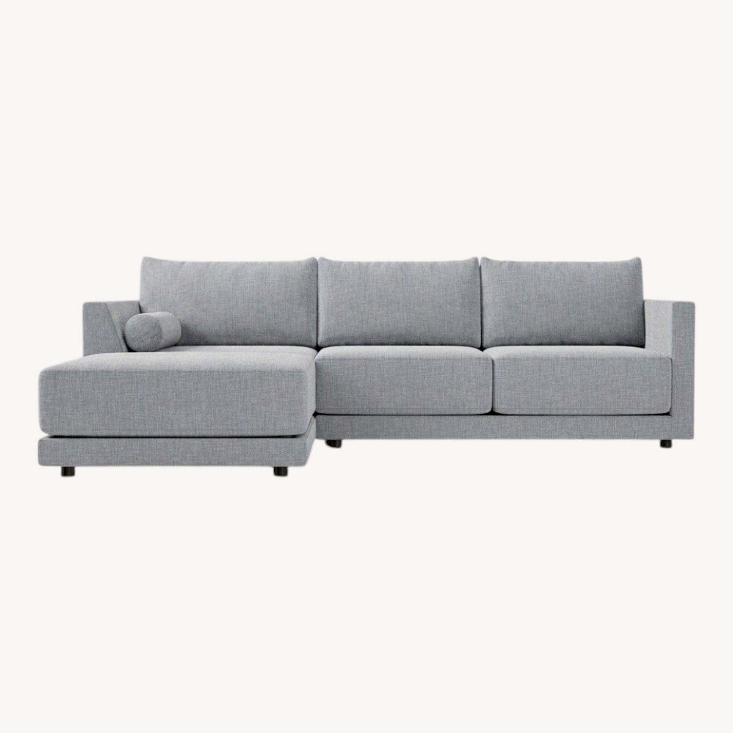 West Elm Light Gray Fabric 3+ Piece Sectional - image-0