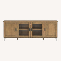 Wooden Entertainment Center With Doors