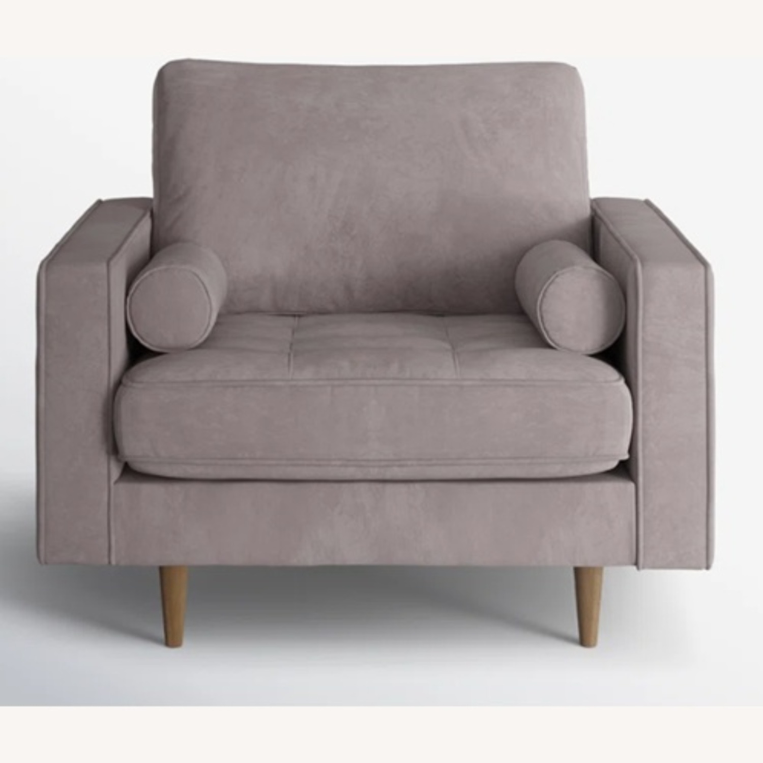 AllModern Geo Pink Velvet Armchair - image-7