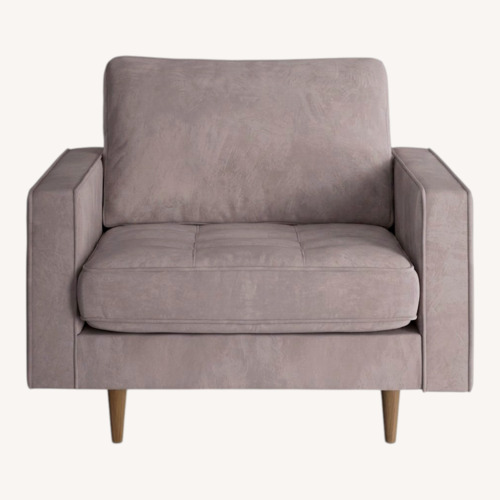 Used AllModern Geo Pink Velvet Armchair for sale on AptDeco