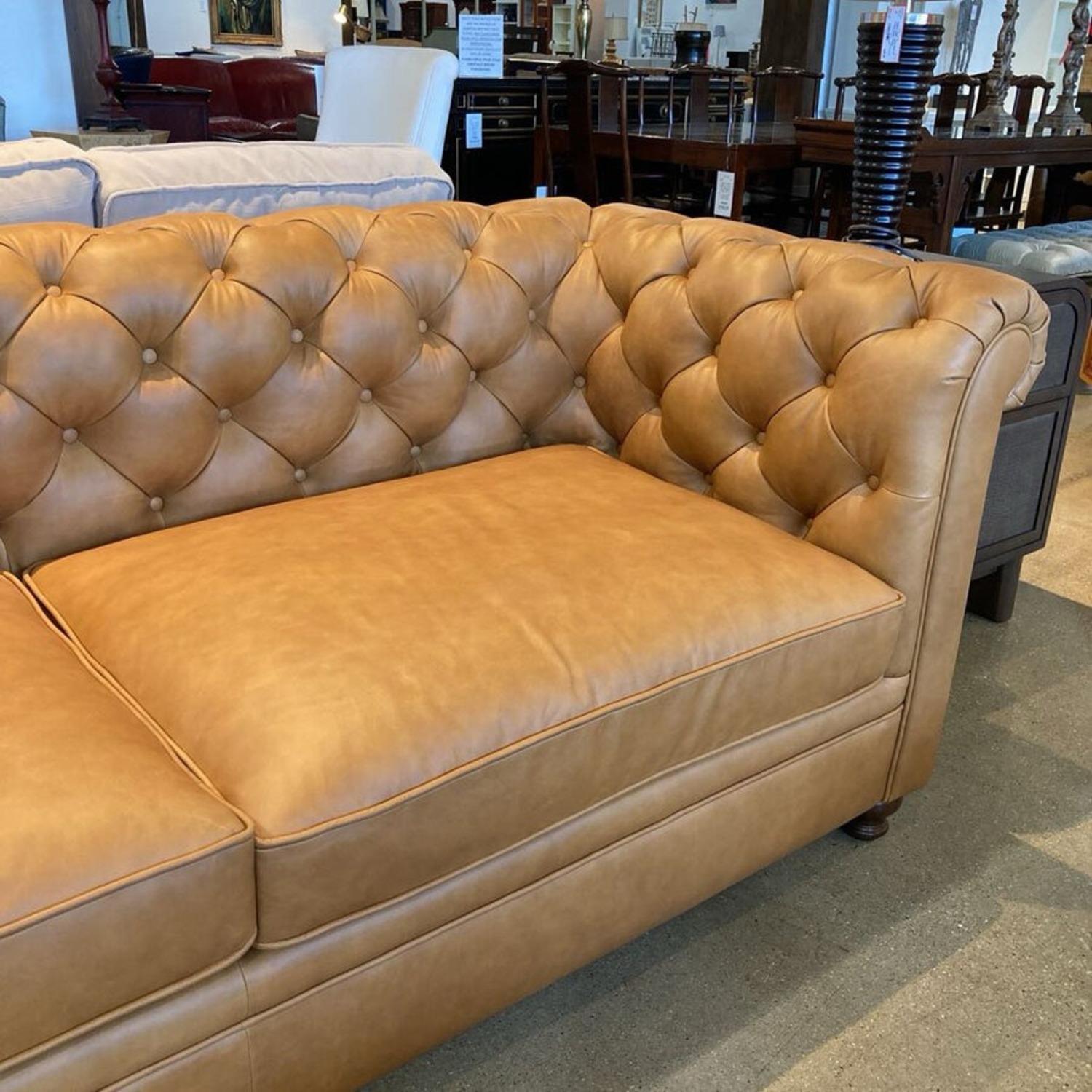 Poly & Bark Lyon Leather Sofa Oscuro Brown - image-4