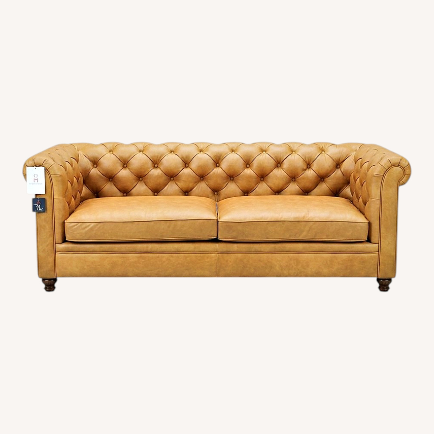 Poly & Bark Lyon Leather Sofa Oscuro Brown - image-0