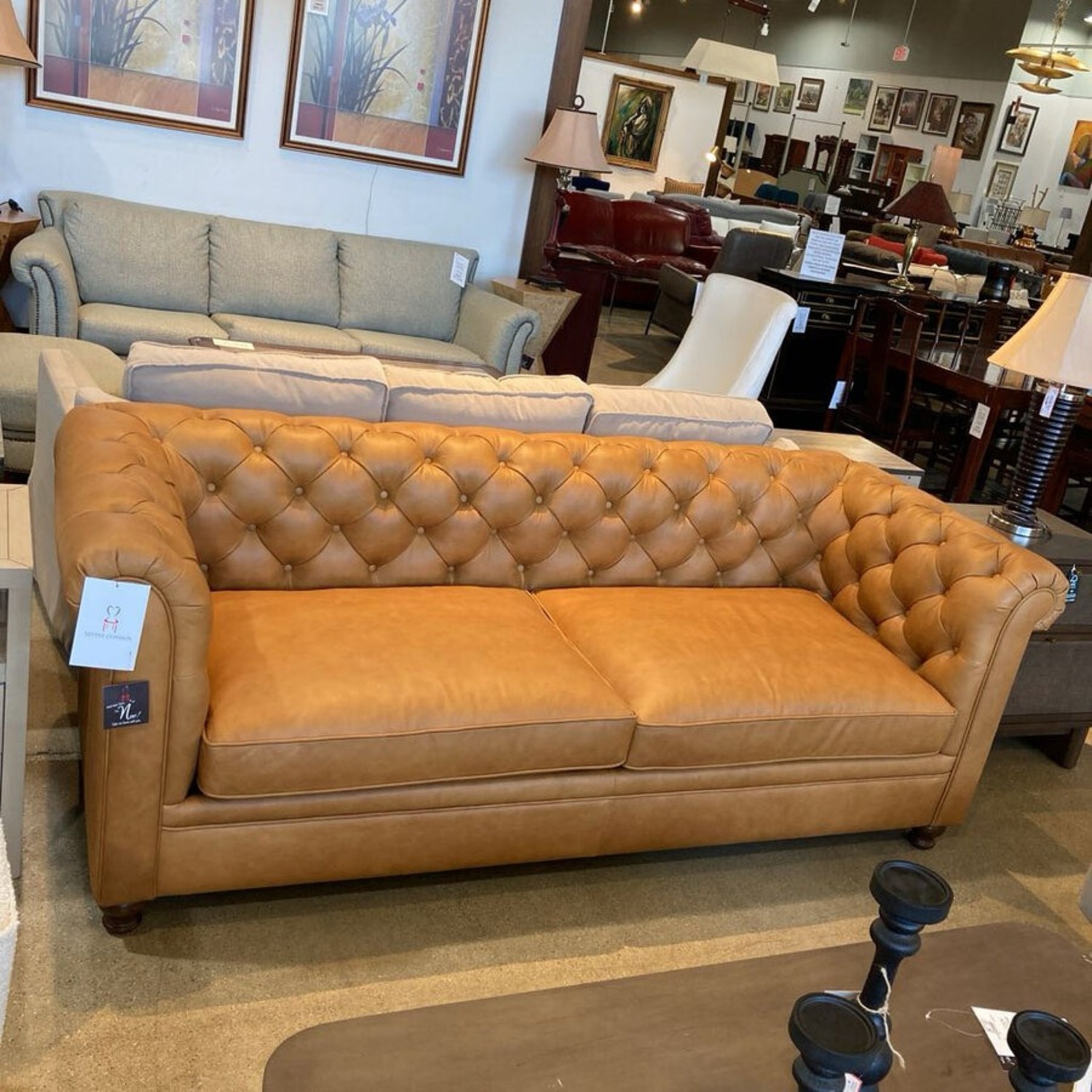 Poly & Bark Lyon Leather Sofa Oscuro Brown - image-1
