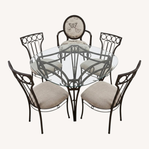 Used Ashley Furniture Dark Brown Fabric Dining Sets for sale on AptDeco
