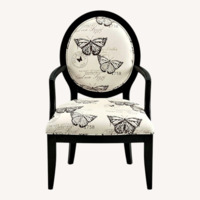 Dark Brown Fabric Accent Chair