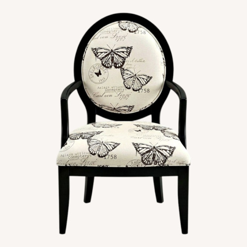 Used Dark Brown Fabric Accent Chair for sale on AptDeco