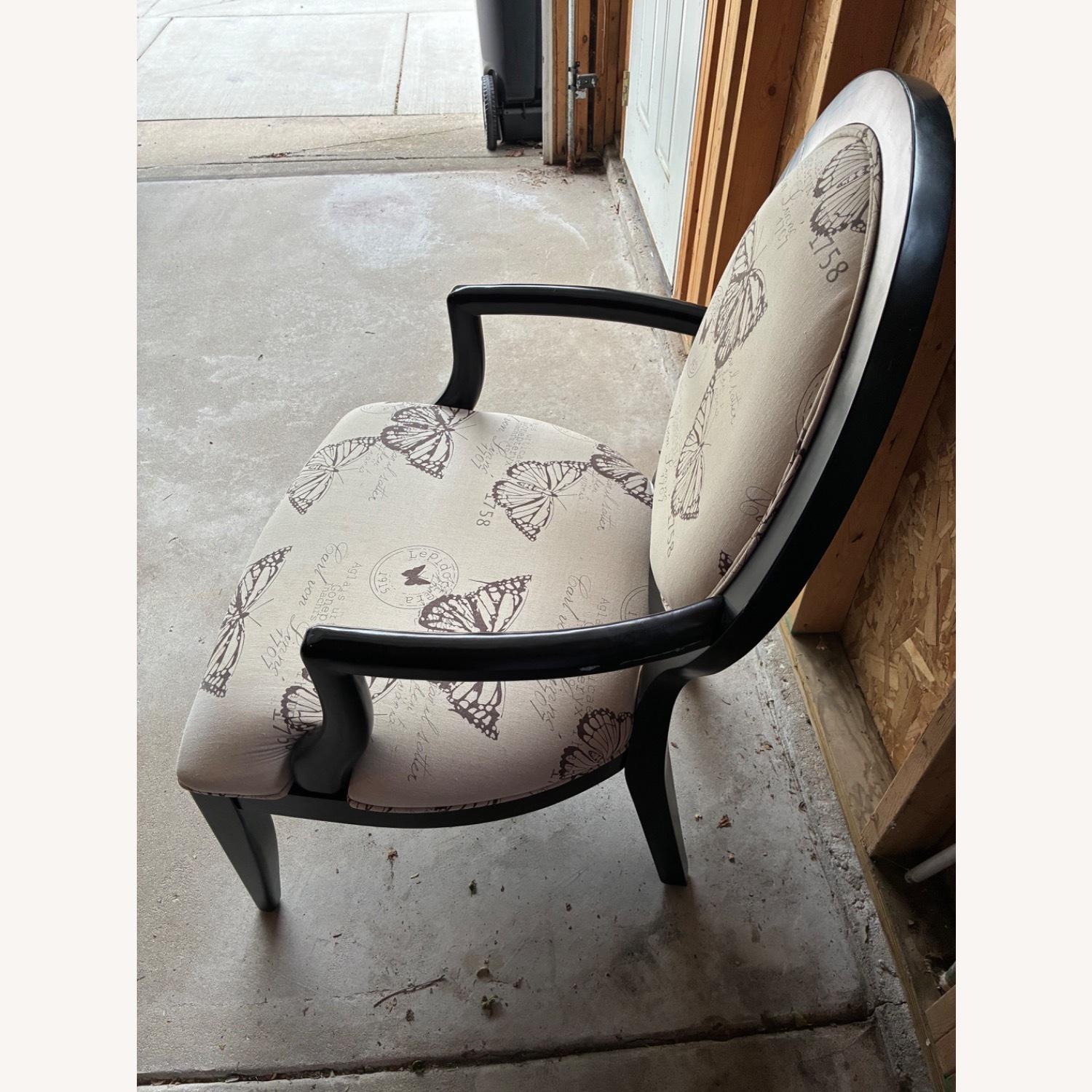 Dark Brown Fabric Accent Chair - image-2
