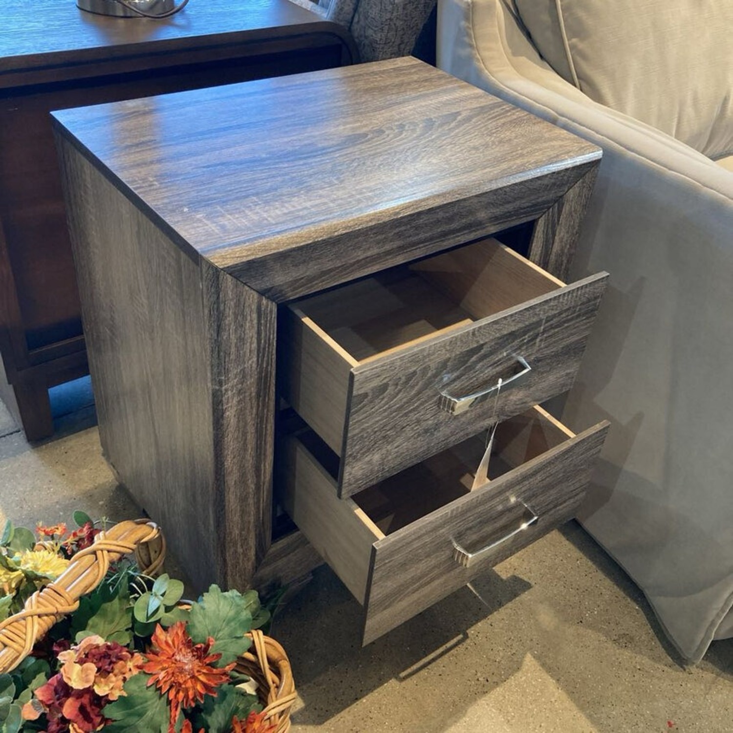 Coaster Kauffman 2-Drawer Nightstand Washed Taupe - image-4