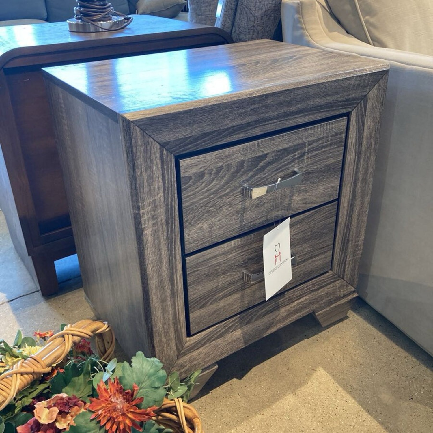 Coaster Kauffman 2-Drawer Nightstand Washed Taupe - image-2