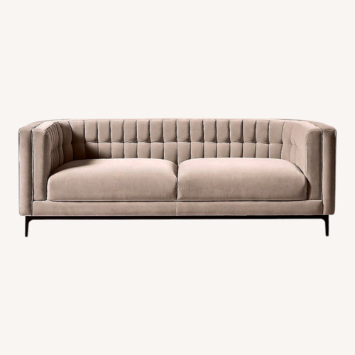 Used CB2 Ambroise 80" Light Taupe Velvet Sofa for sale on AptDeco