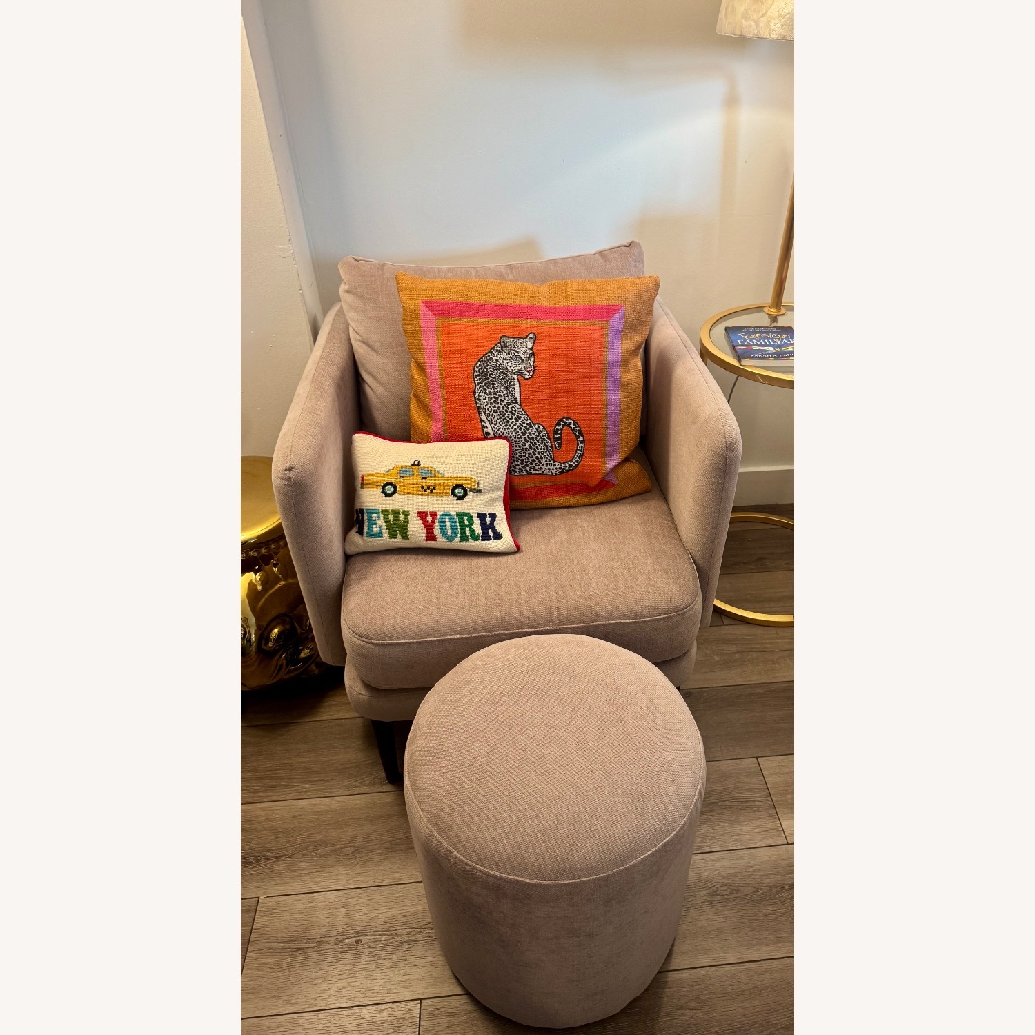 West Elm Auburn Pink Velvet Accent Chairs - image-3