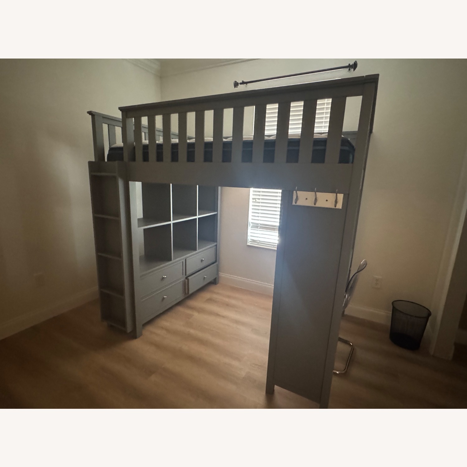 Pottery Barn Kids Elliott Light Gray Wood Bunk Bed - image-1