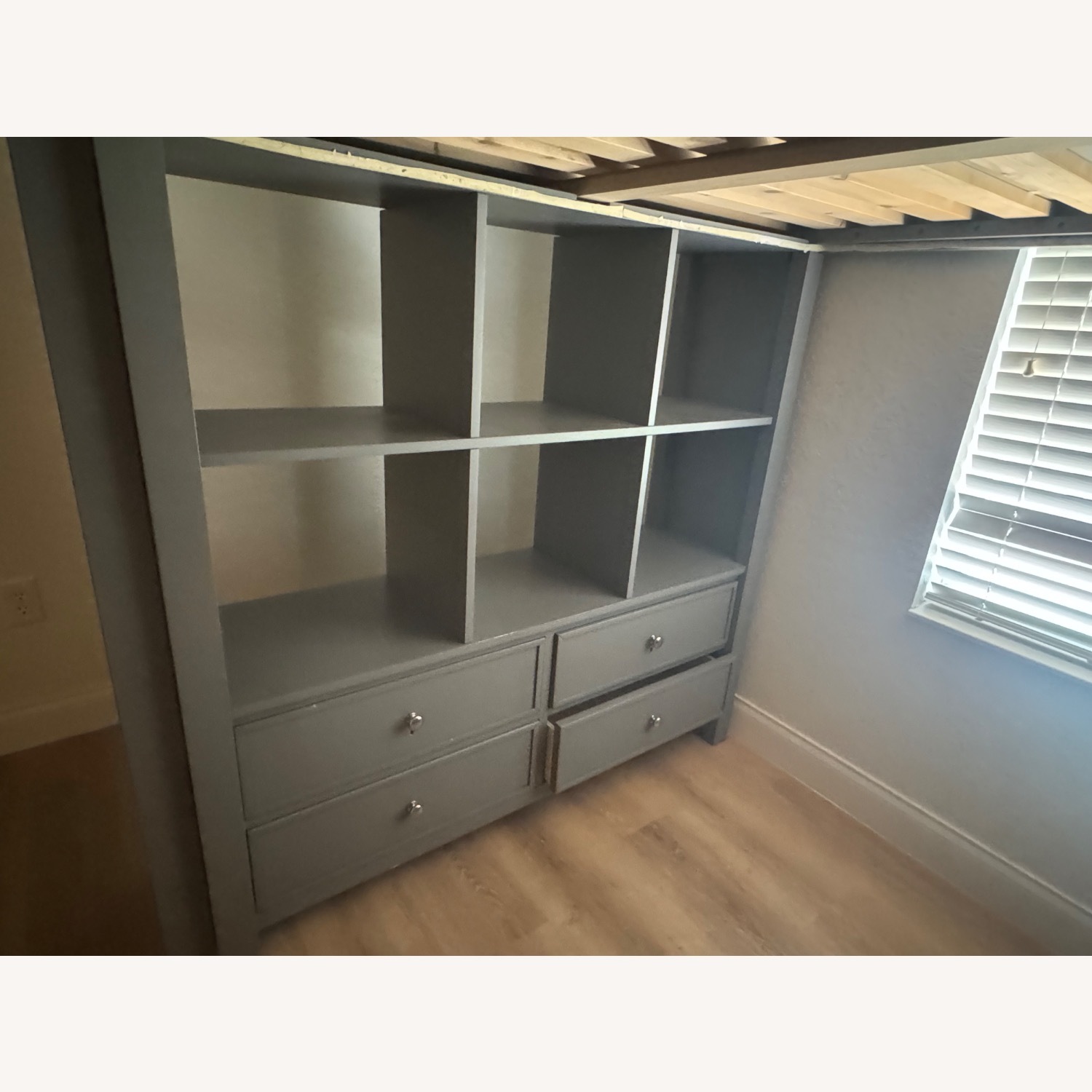 Pottery Barn Kids Elliott Light Gray Wood Bunk Bed - image-2