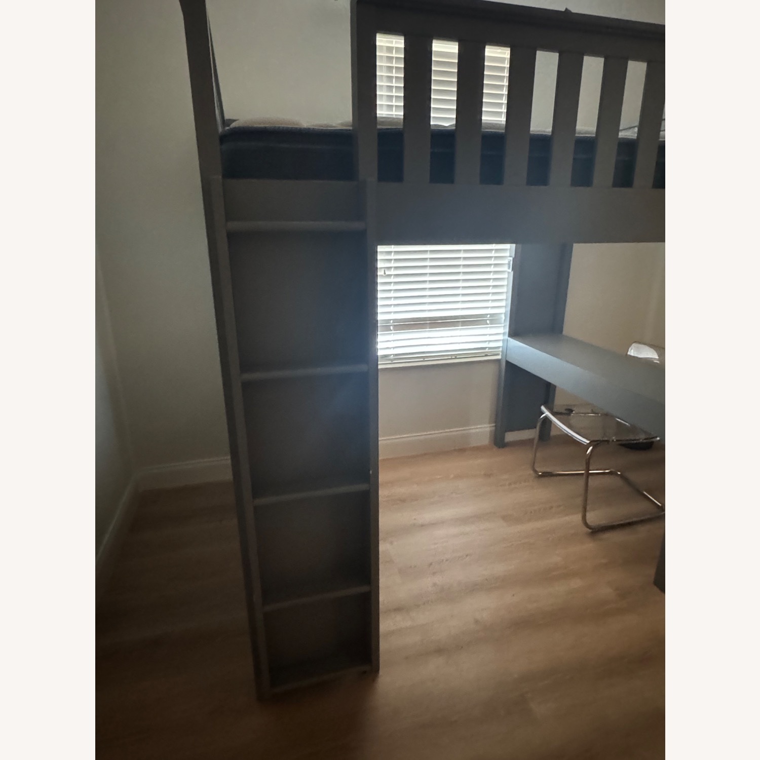Pottery Barn Kids Elliott Light Gray Wood Bunk Bed - image-4