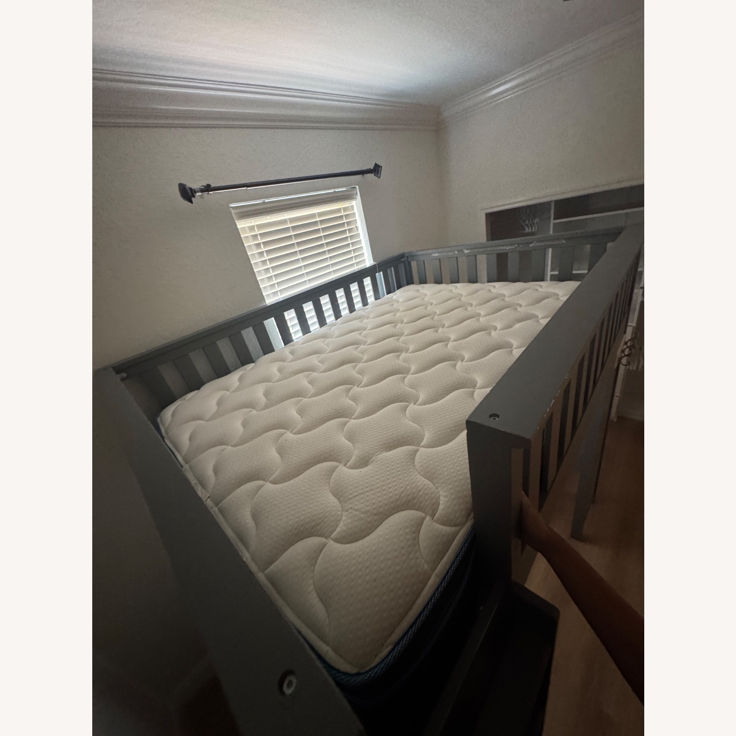 Pottery Barn Kids Elliott Light Gray Wood Bunk Bed - image-5