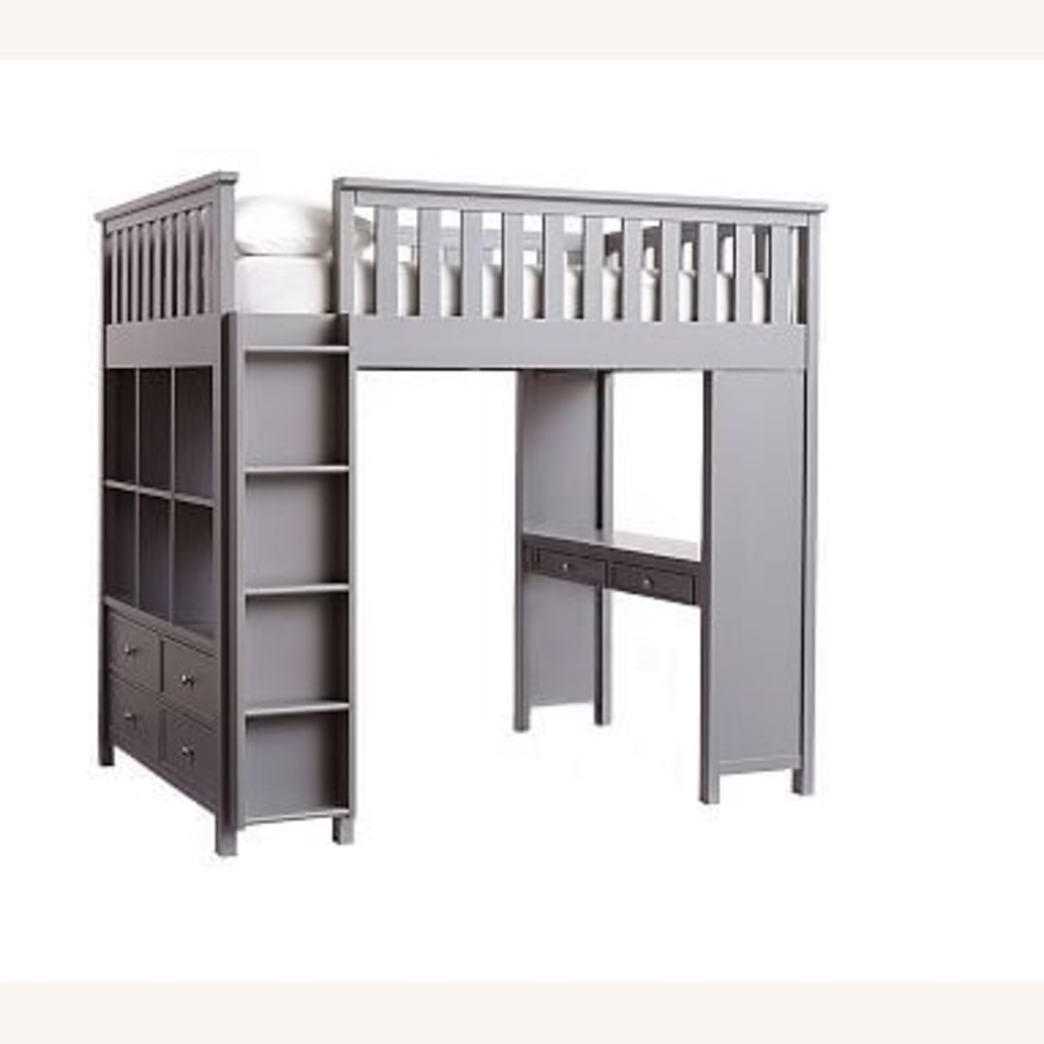 Pottery Barn Kids Elliott Light Gray Wood Bunk Bed - image-6