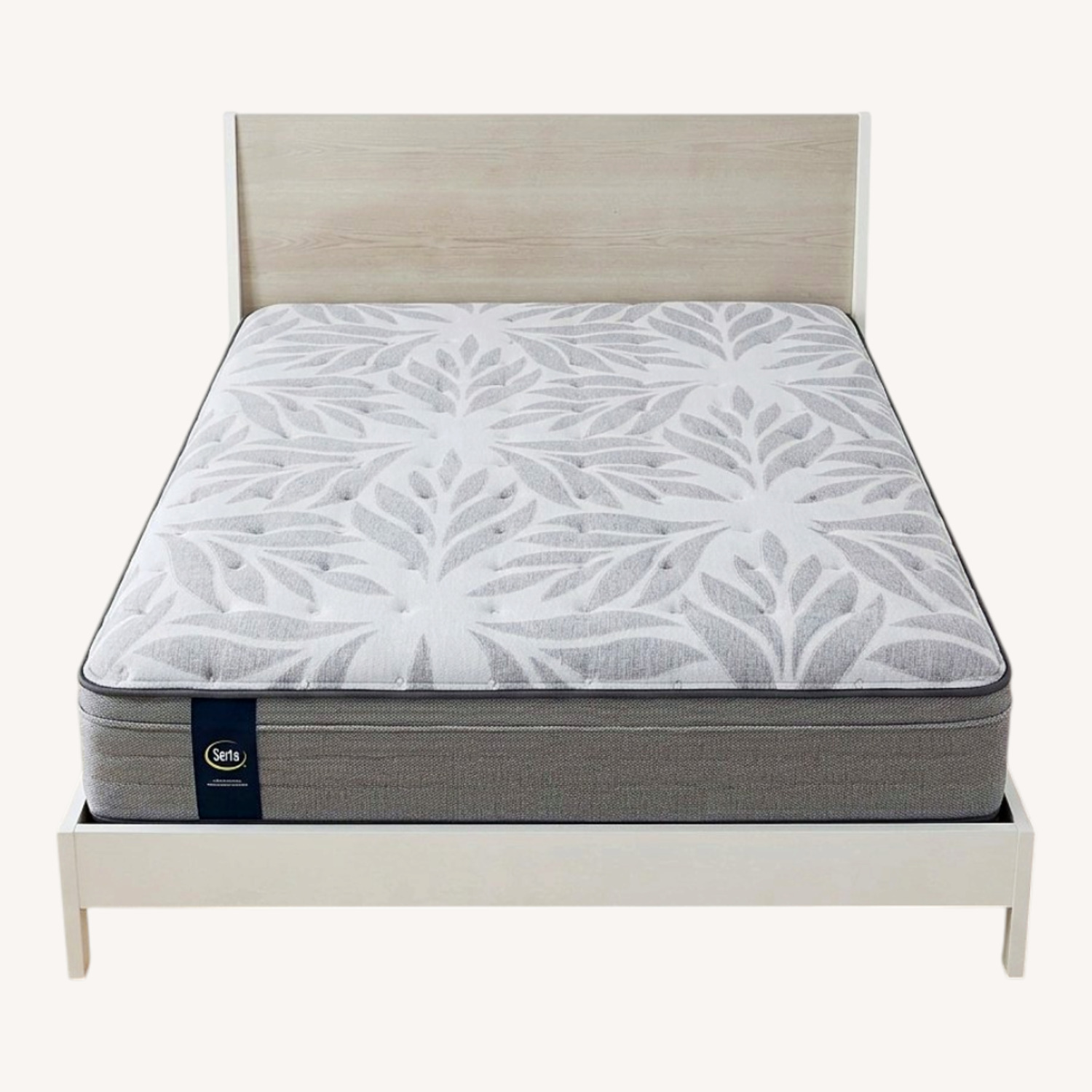 West Elm Natural Wood Queen Bed - image-0