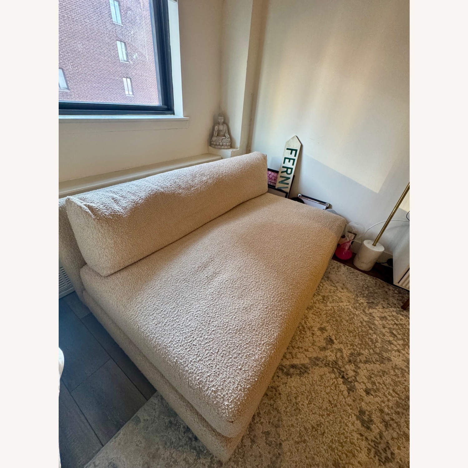 CB2 Natural Boucle Loveseat - image-2