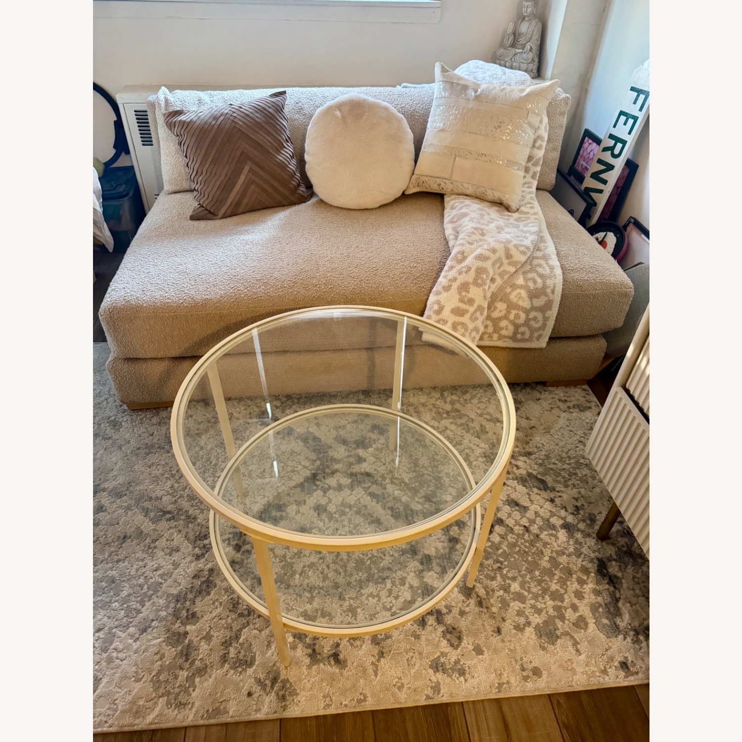 CB2 Natural Boucle Loveseat - image-3