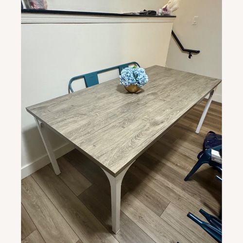 Used Wayfair Dark Gray Wood Dining Table for sale on AptDeco