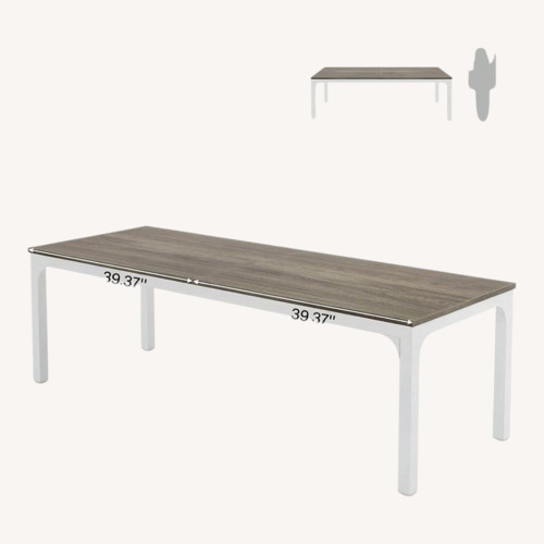 Used Wayfair Dark Gray Wood Dining Table for sale on AptDeco