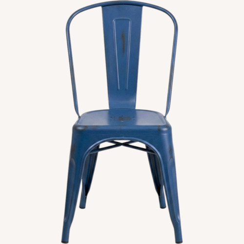 Used Amazon Blue Metal Dining Chairs for sale on AptDeco