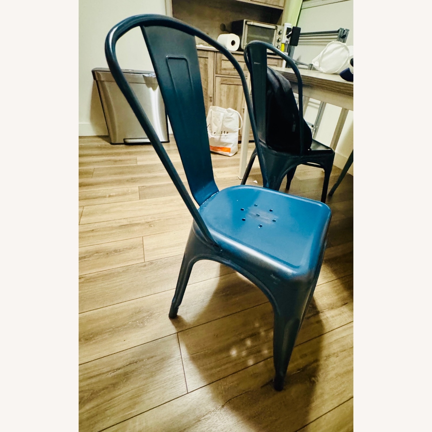 Amazon Blue Metal Dining Chairs - image-1